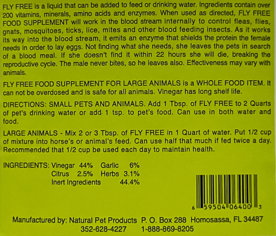 Fly Free Food Supplement