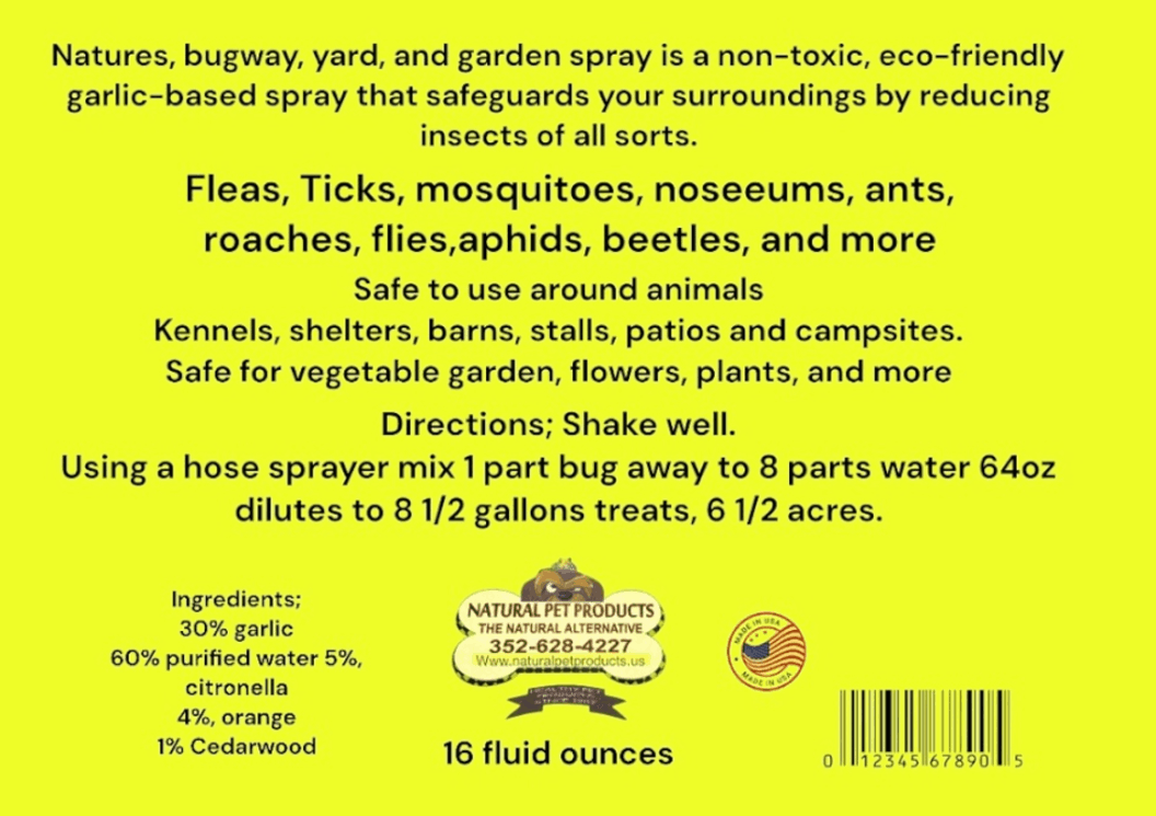 Natures bug away-yard & garden spray